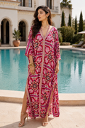 Tile Print Pink Kaftan