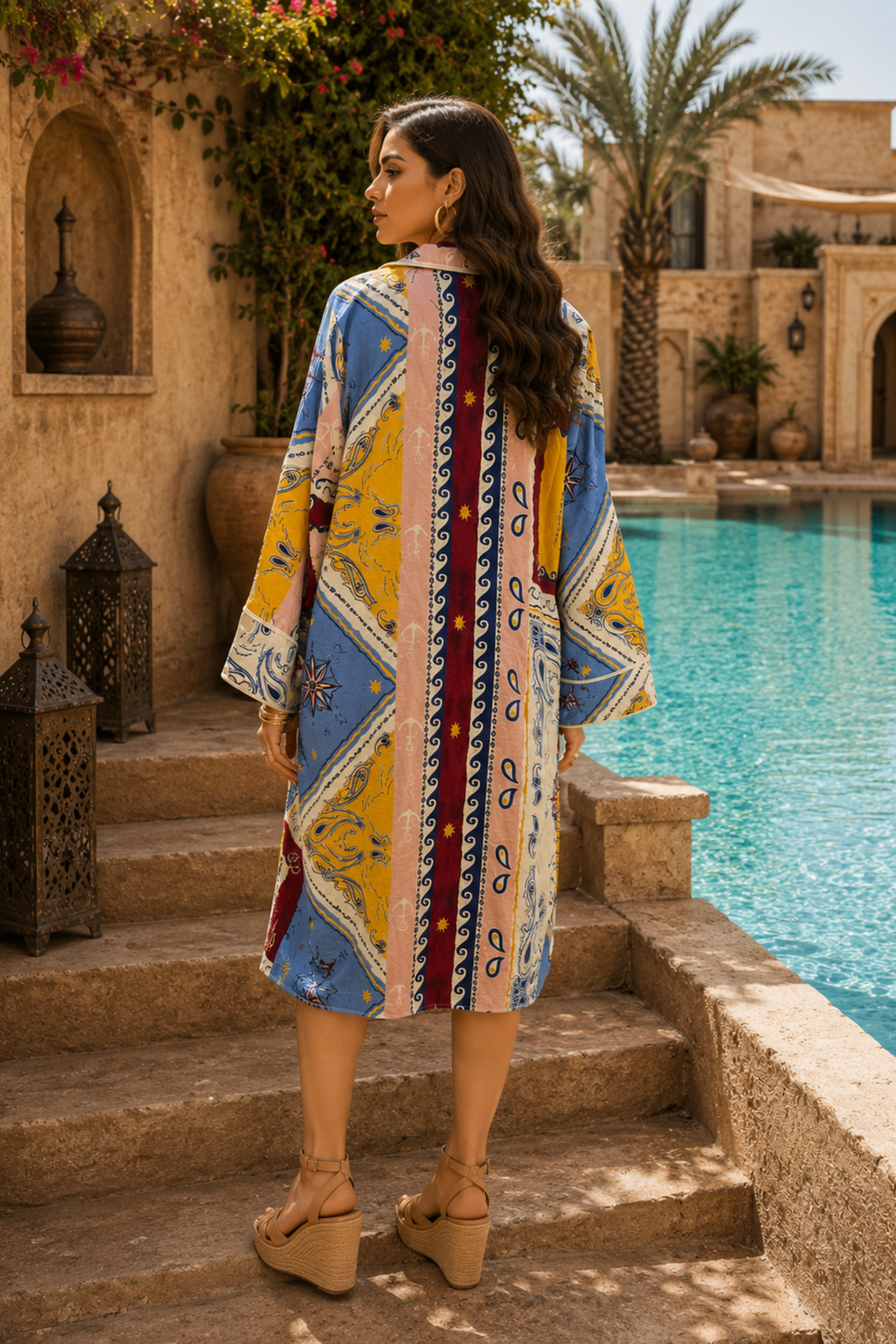 Scarf Print Tunic Dress