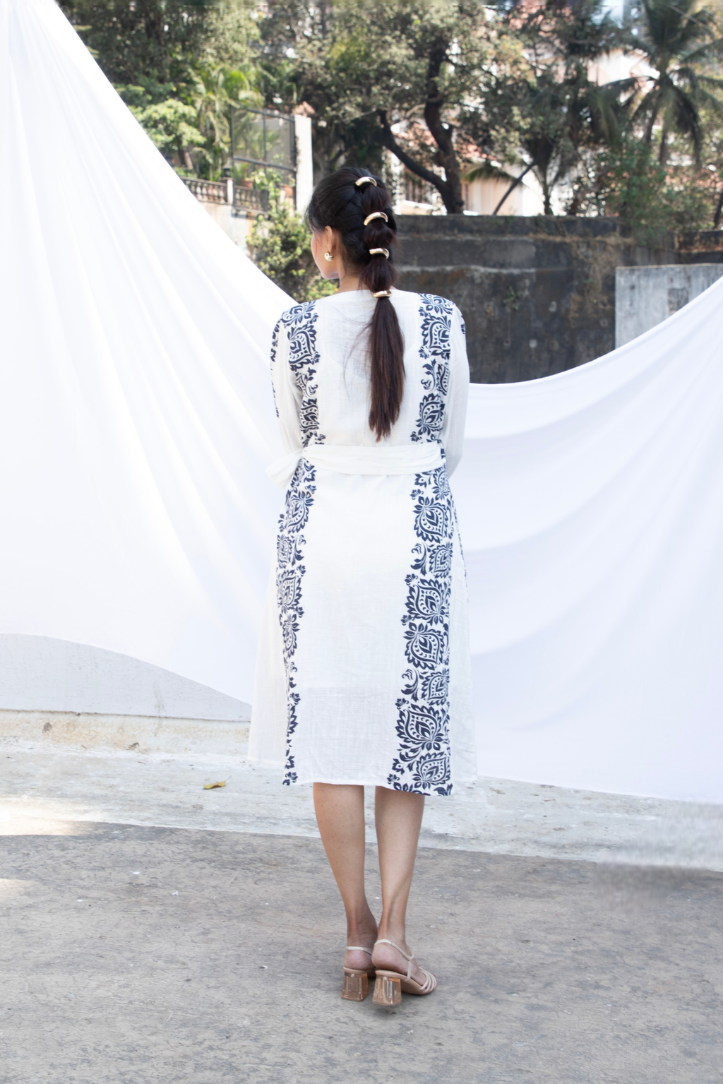 Wrap Around Dress with Slip