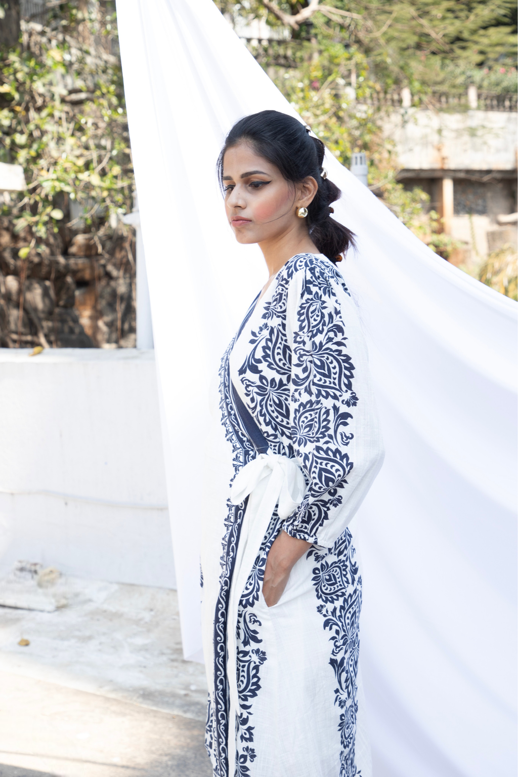 Wrap Around Dress with Slip
