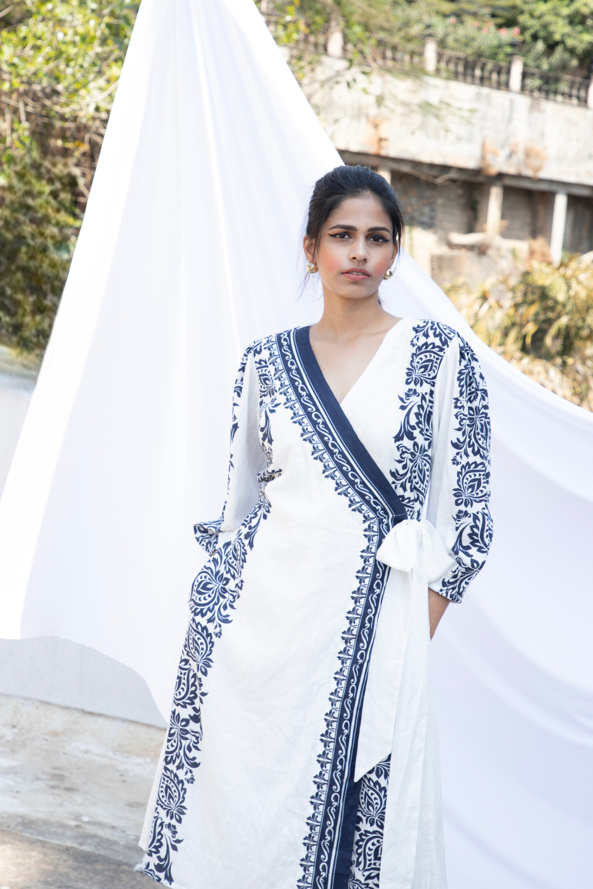 Wrap Around Dress with Slip