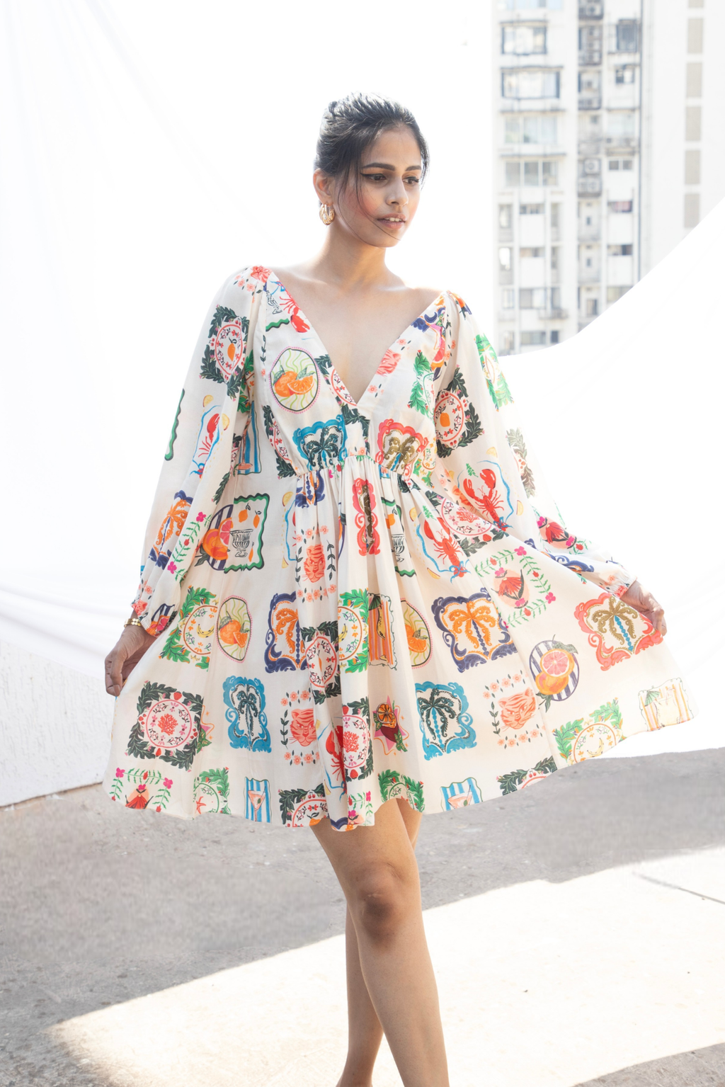 Pannelled Mini Dress