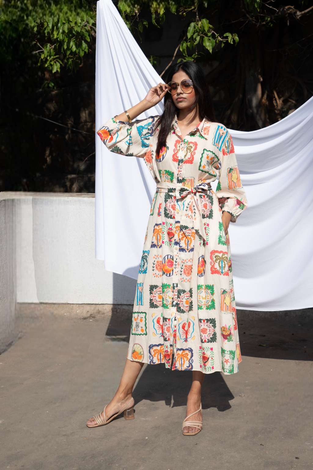 Shirt Dress with Belt