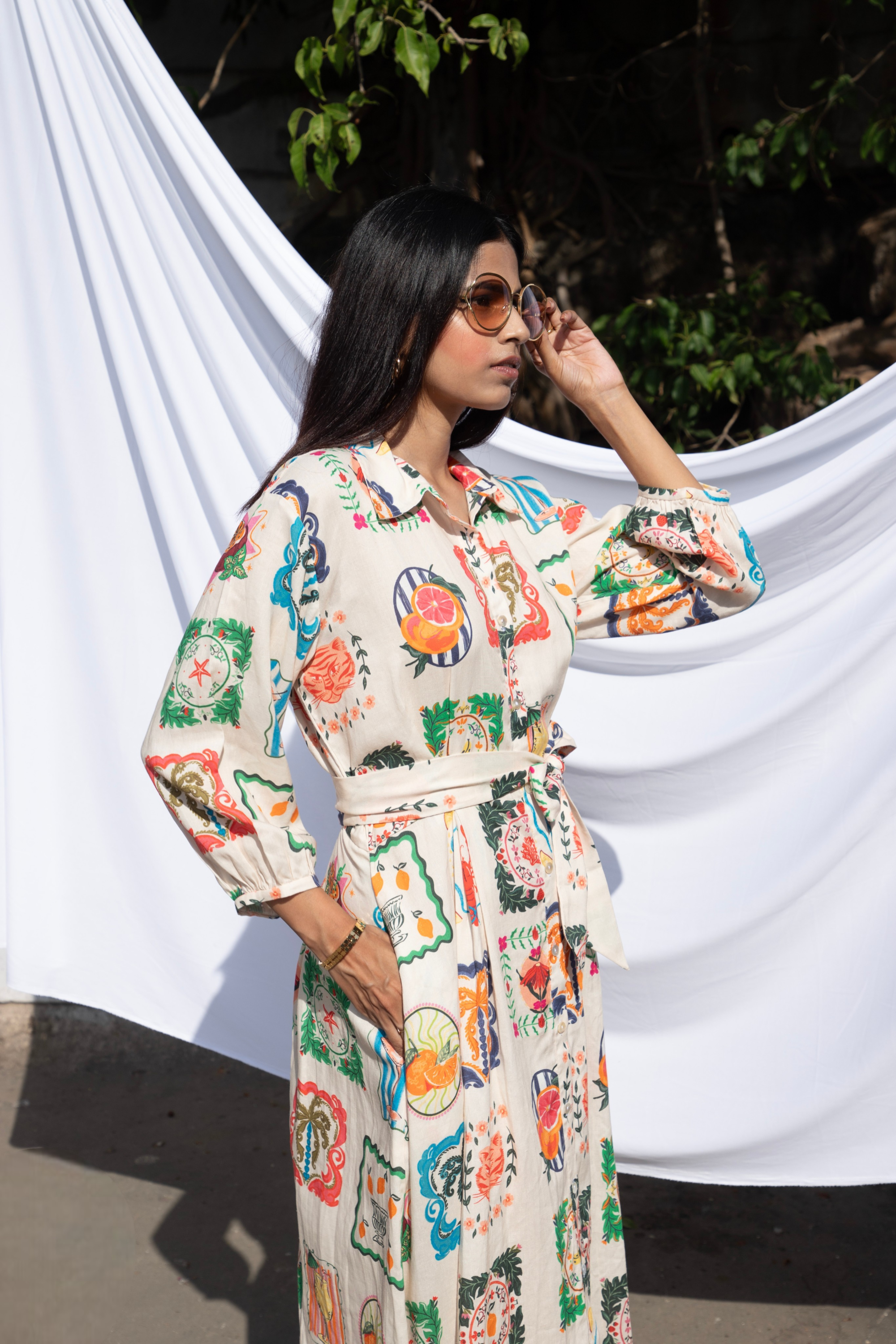 Shirt Dress with Belt