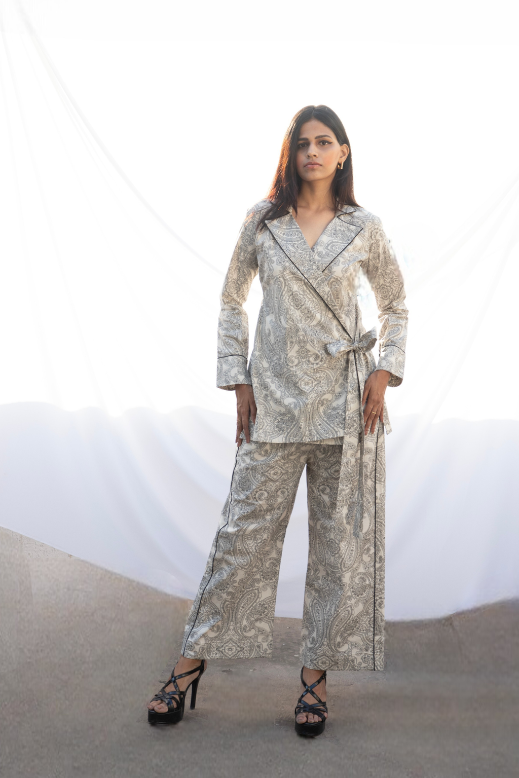 Wrap Around Blazer Set
