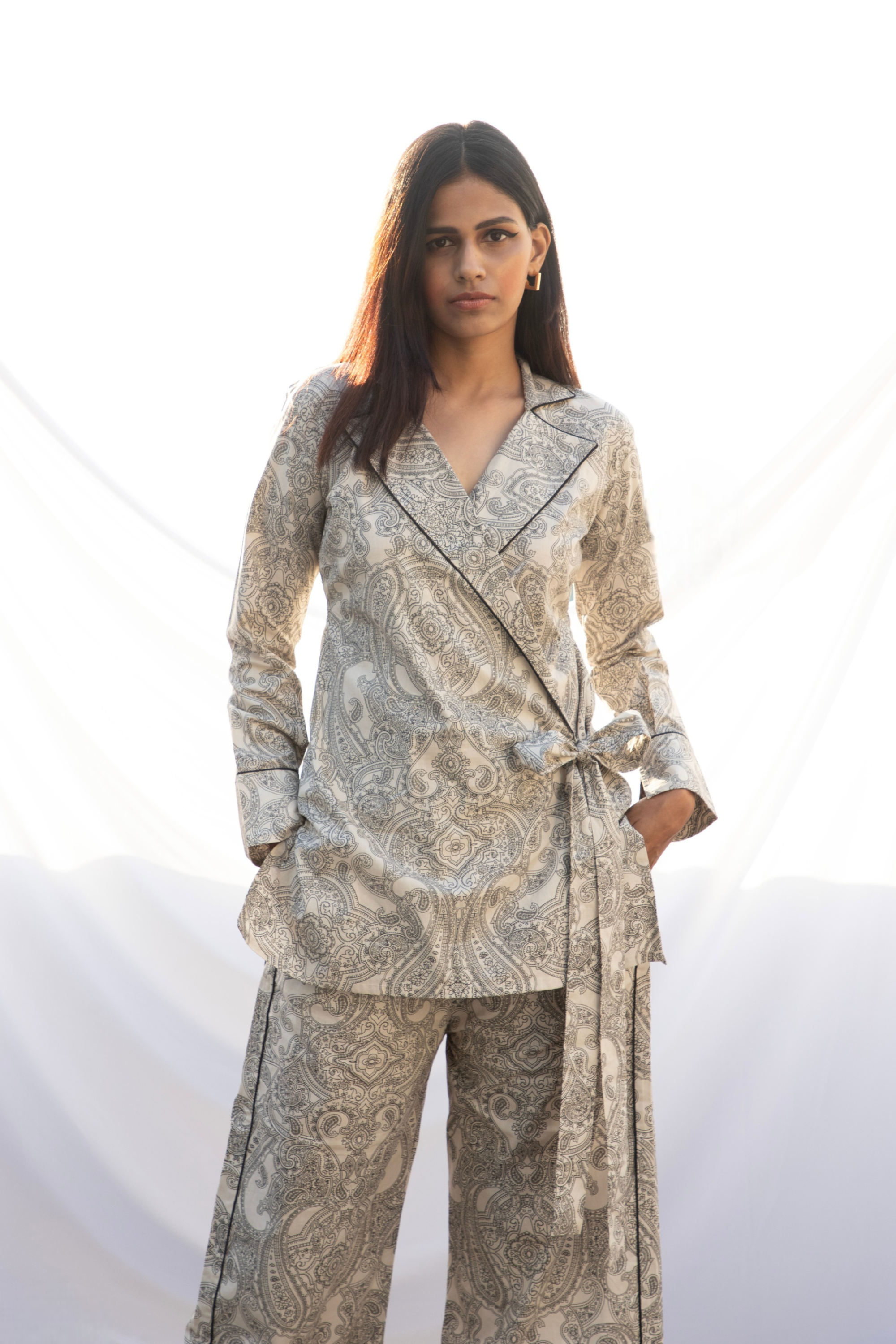 Wrap Around Blazer Set