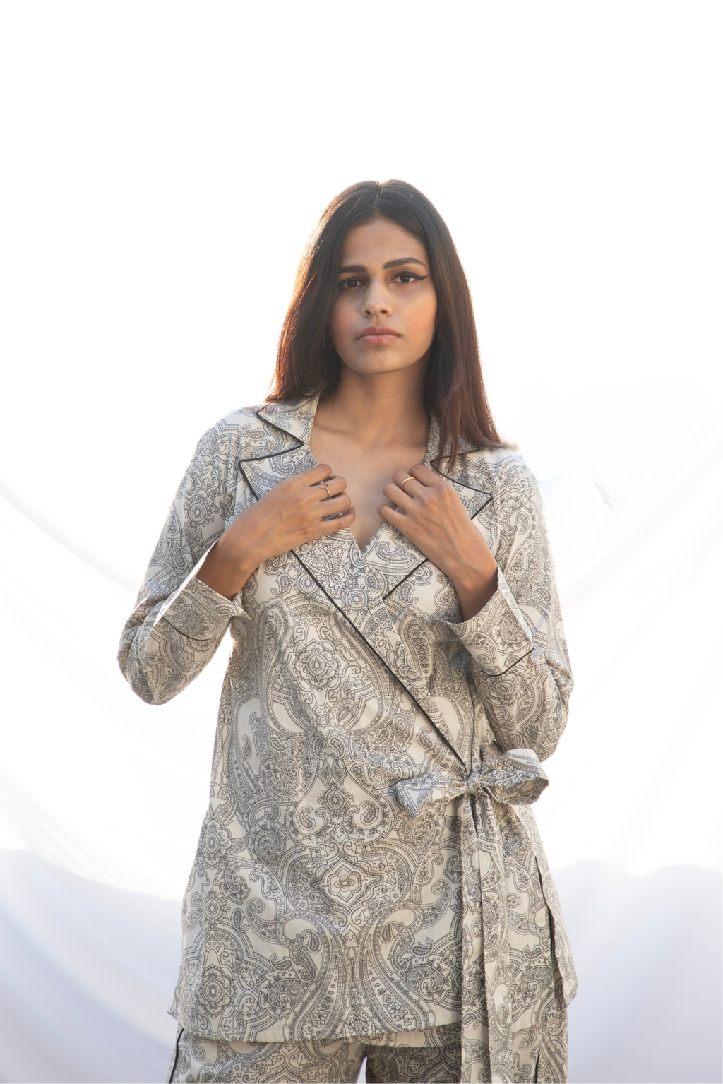 Wrap Around Blazer Set