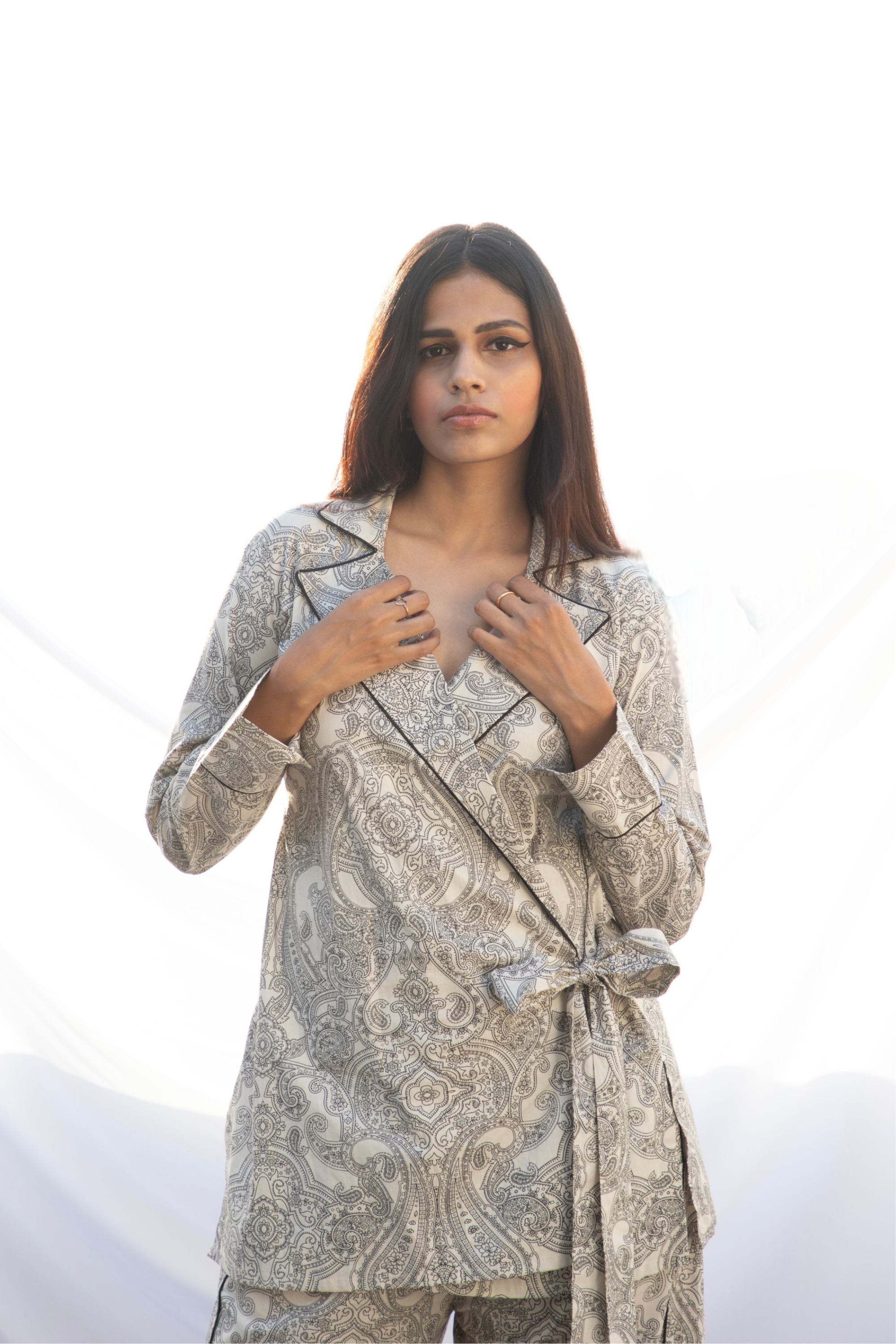 Wrap Around Blazer Set